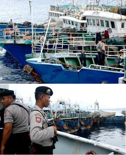 Kapal ikan ilegal Cina 8 kapal di laut Arafura, Maluku